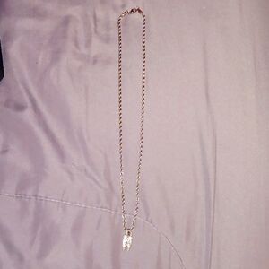 20 in Silver rope chain with Silver Torah pendant,  PREOWNED, personal item